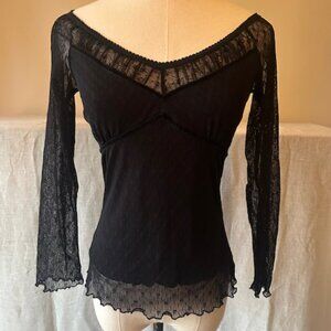 Vintage Betsey Johnson New York Mesh Top